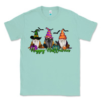 Seafoam Happy Halloween Gnome Pumpkin Classic Tee - RanaPortraitStore