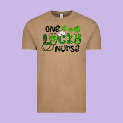 Saint Patricks One Lucky Nurse Vintage Tee Designed By Ranaportraitstore