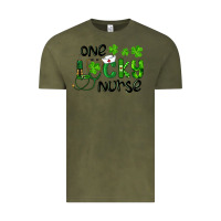 Vintage Olive Saint Patricks One Lucky Nurse Vintage Tee - RanaPortraitStore