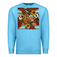 Ocean Blue western horse Premium Sweatshirt - BarkalooDesign