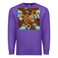 Purple western horse Premium Sweatshirt - BarkalooDesign