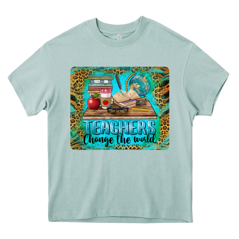 Teachers Change The World Mousepad Heavy Core Tee by BarkalooDesign | Teevron