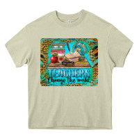Mossy teachers change the world mousepad Heavy Core Tee - BarkalooDesign