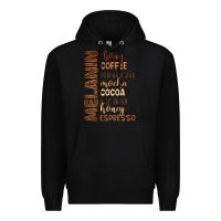 Black melanin shades of brown Premium Hoodie - LillyAllenDesigns