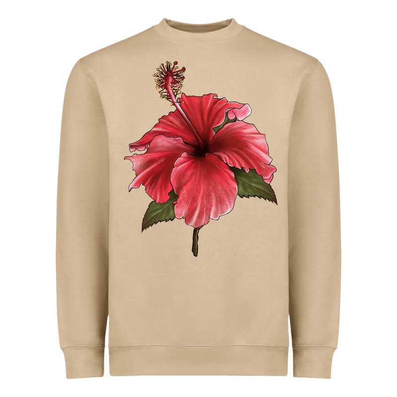 Puerto Rican Hibiscus Flower Illustrations Heavyweight Sweatshirt by LillyAllenDesigns | Teevron