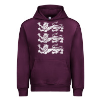 Mauve Wine Retro Three England Lions Vintage Souvenir Urban Hoodie - trangStudio