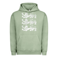 Pigment Oil Green Retro Three England Lions Vintage Souvenir Urban Hoodie - trangStudio