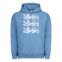 Pigment Pebble Blue Retro Three England Lions Vintage Souvenir Urban Hoodie - trangStudio