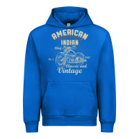 Cobalt Retro Vintage American Motorcycle Indian for Old Biker Urban Hoodie - trangStudio