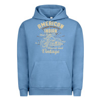 Pigment Pebble Blue Retro Vintage American Motorcycle Indian for Old Biker Urban Hoodie - trangStudio