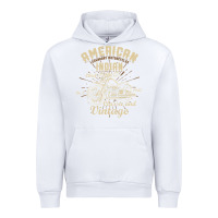 White Retro Vintage American Motorcycle Indian for Old Biker Urban Hoodie - trangStudio