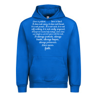 Cobalt Love is patient Love is Kind 1 Corinthians 1348 Urban Hoodie - trangStudio