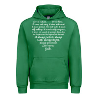 Emerald Love is patient Love is Kind 1 Corinthians 1348 Urban Hoodie - trangStudio