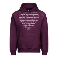 Mauve Wine Love is patient Love is Kind 1 Corinthians 1348 Urban Hoodie - trangStudio
