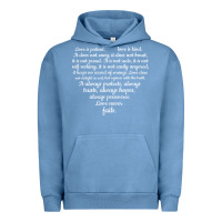 Pigment Pebble Blue Love is patient Love is Kind 1 Corinthians 1348 Urban Hoodie - trangStudio