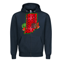 Navy indiana watermelon Zipper Hoodie - RacoonDesign