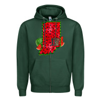Sports Green indiana watermelon Zipper Hoodie - RacoonDesign