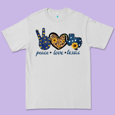 Peace Love Texas Premium Tee Designed By Bettercallsaul