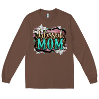 Chestnut blessed mom Long Sleeve Tee - OliviaCreatesArt