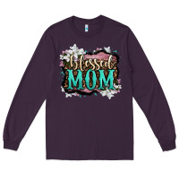 Plum blessed mom Long Sleeve Tee - OliviaCreatesArt