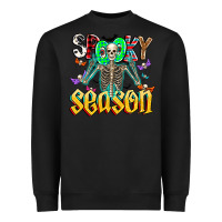 Black Spooky Season Heavyweight Sweatshirt - CowhideDigitalArt