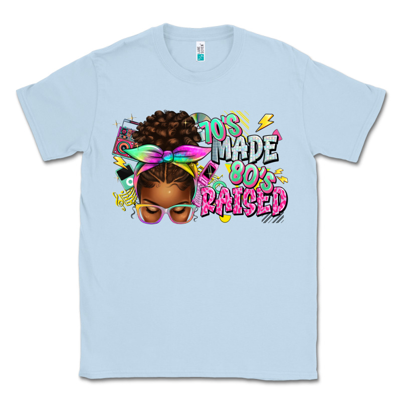 70's Made 80's Raised Afro Messy Bun Classic Tee by texasbilliewilder | Teevron