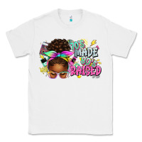 White 70's made 80's raised afro messy bun Classic Tee - texasbilliewilder