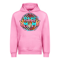 Fuchsia Pink race mom with leopard and peace hand Urban Hoodie - AdoDesignShop