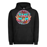 Pigment Black race mom with leopard and peace hand Urban Hoodie - AdoDesignShop
