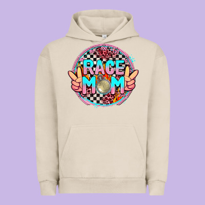 Race Mom With Leopard And Peace Hand Urban Hoodie Designed By Adodesignshop