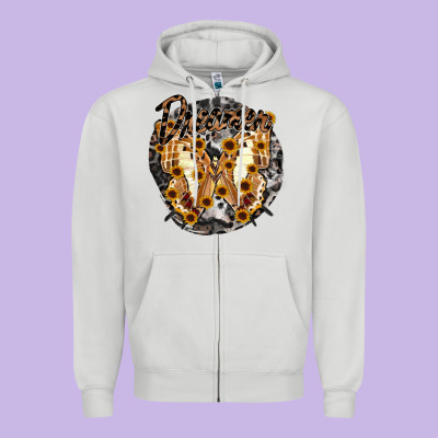 Dreamer Butterfly Zipper Hoodie Designed By Racoondesign