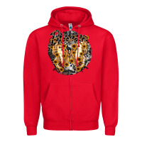 Red dreamer butterfly Zipper Hoodie - RacoonDesign