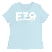 Baby Blue E39 5 Series  Car Silhouette Ladies Tee - trangStudio