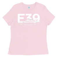 Bubblegum Pink E39 5 Series  Car Silhouette Ladies Tee - trangStudio
