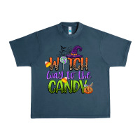 Midnight Navy witch way to the candy Urban Heavy Tee - CowGirlArtShop
