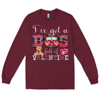 Burgundy i've got a bus full of valentine Long Sleeve Tee - OliviaCreatesArt