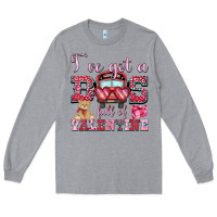 Heather Grey i've got a bus full of valentine Long Sleeve Tee - OliviaCreatesArt