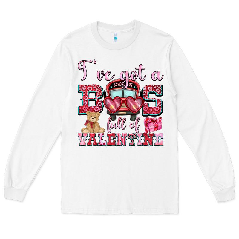 I've Got A Bus Full Of Valentine Long Sleeve Tee by OliviaCreatesArt | Teevron