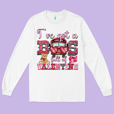 I've Got A Bus Full Of Valentine Long Sleeve Tee Designed By Oliviacreatesart