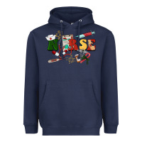Navy Christmas nurse Heavyweight Hoodie - BarkalooDesign