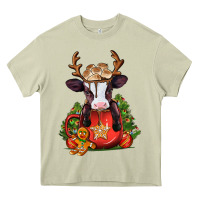 Mossy christmas baby cow hot cocoa Heavy Core Tee - Jasminsmagicworld