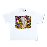 White mardi gras goat fleur de lis Urban Heavy Tee - RanaPortraitStore