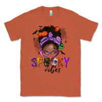 Copper Spooky vibes afro messy bun Classic Tee - NancyCooperArtShop