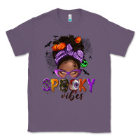 Lavender Spooky vibes afro messy bun Classic Tee - NancyCooperArtShop
