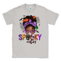 Moon Dust Spooky vibes afro messy bun Classic Tee - NancyCooperArtShop