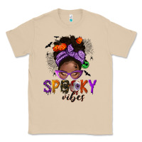 Mushroom Spooky vibes afro messy bun Classic Tee - NancyCooperArtShop