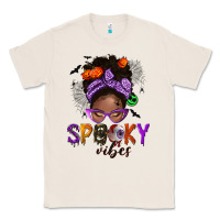Natural Spooky vibes afro messy bun Classic Tee - NancyCooperArtShop
