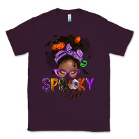 Plum Spooky vibes afro messy bun Classic Tee - NancyCooperArtShop