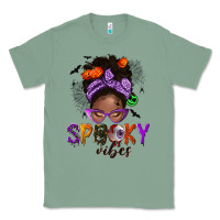 Sage Spooky vibes afro messy bun Classic Tee - NancyCooperArtShop