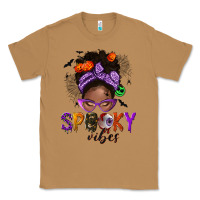 Toasted Coconut Spooky vibes afro messy bun Classic Tee - NancyCooperArtShop